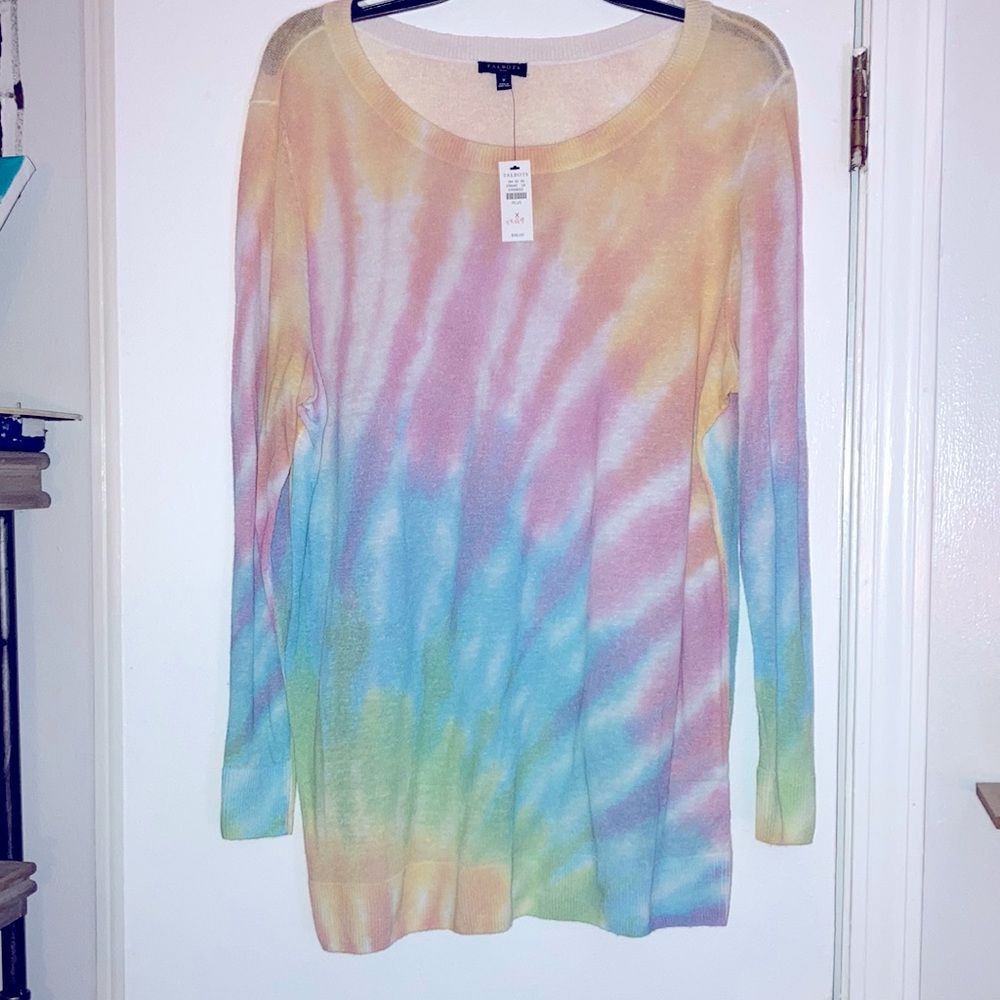 Talbots 1X long sleeve tie dye